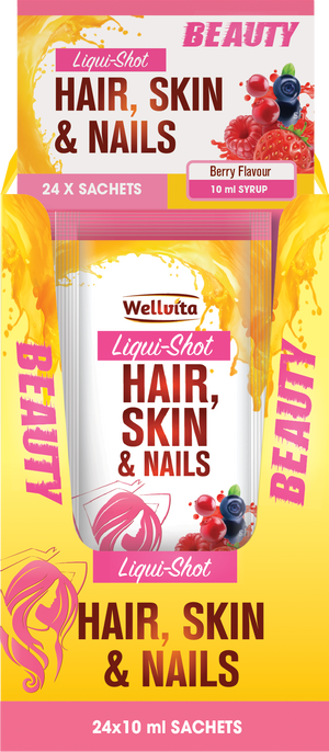 Wellvita Hair, Skin & Nails Liqui-Shot 10ml (sachets)