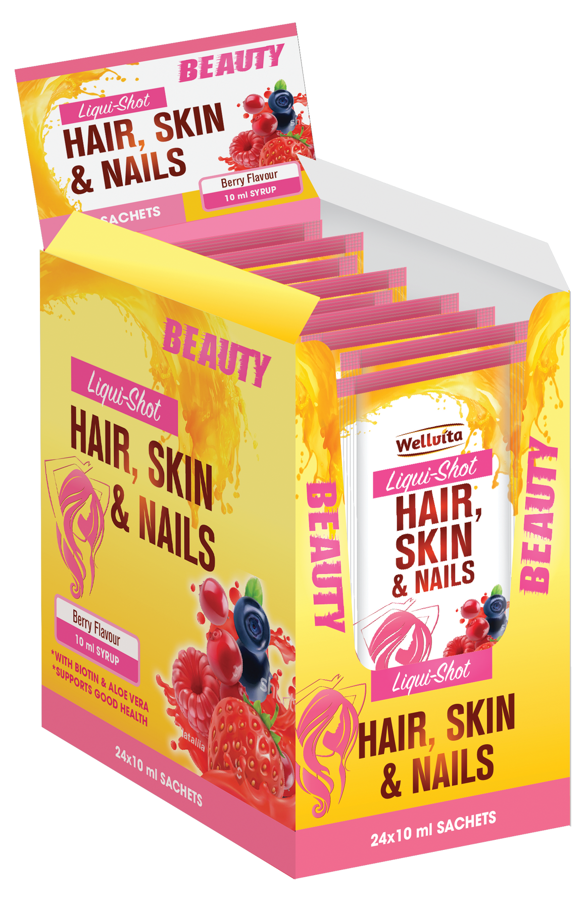 Wellvita Hair, Skin & Nails Liqui-Shot 10ml (sachets)
