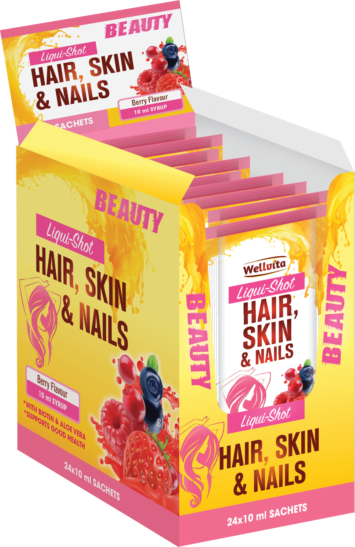 Wellvita Hair, Skin & Nails Liqui-Shot 10ml (sachets)