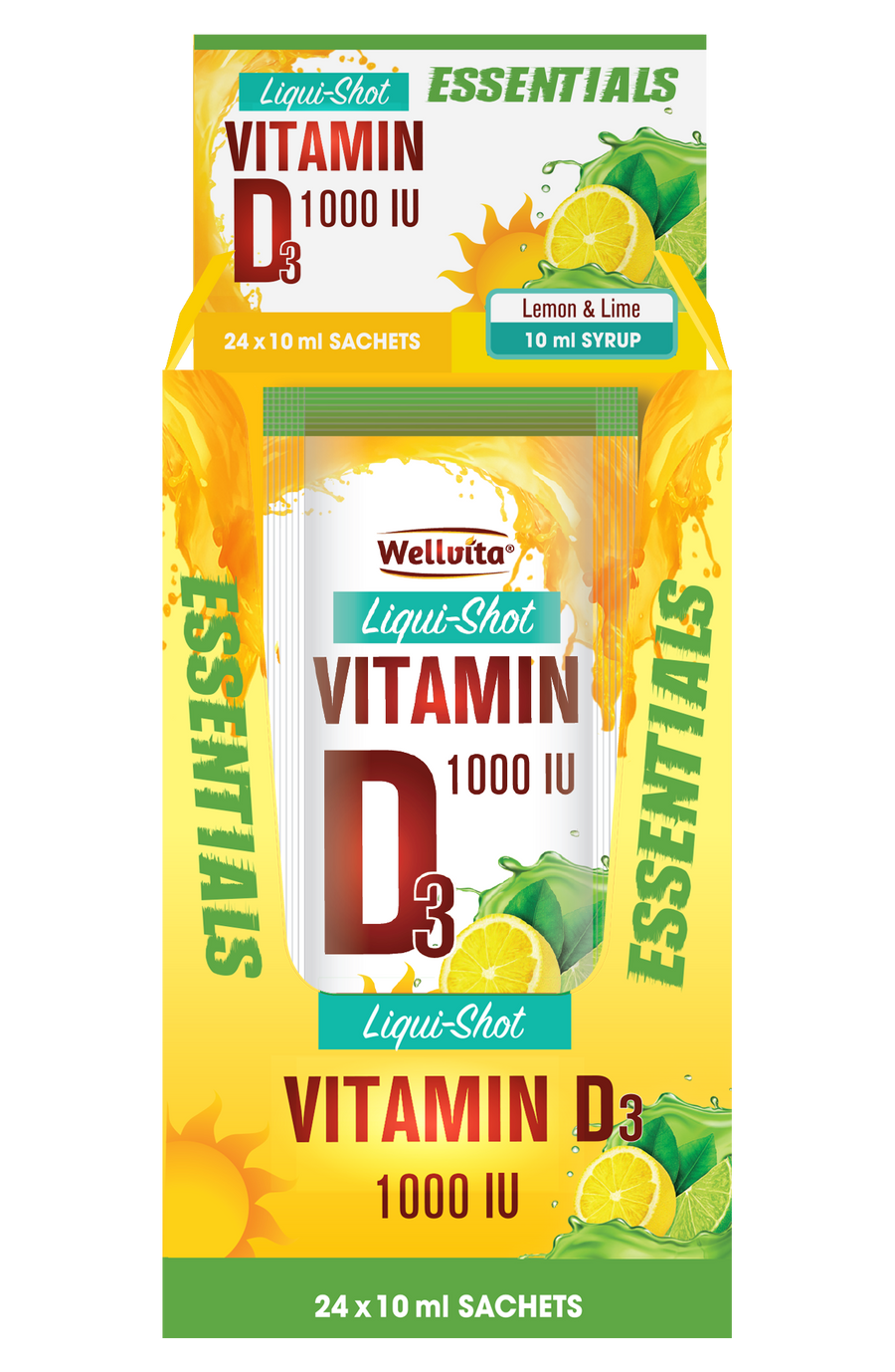 Wellvita Vitamin D3 Liqui-Shot 10ml (sachets)