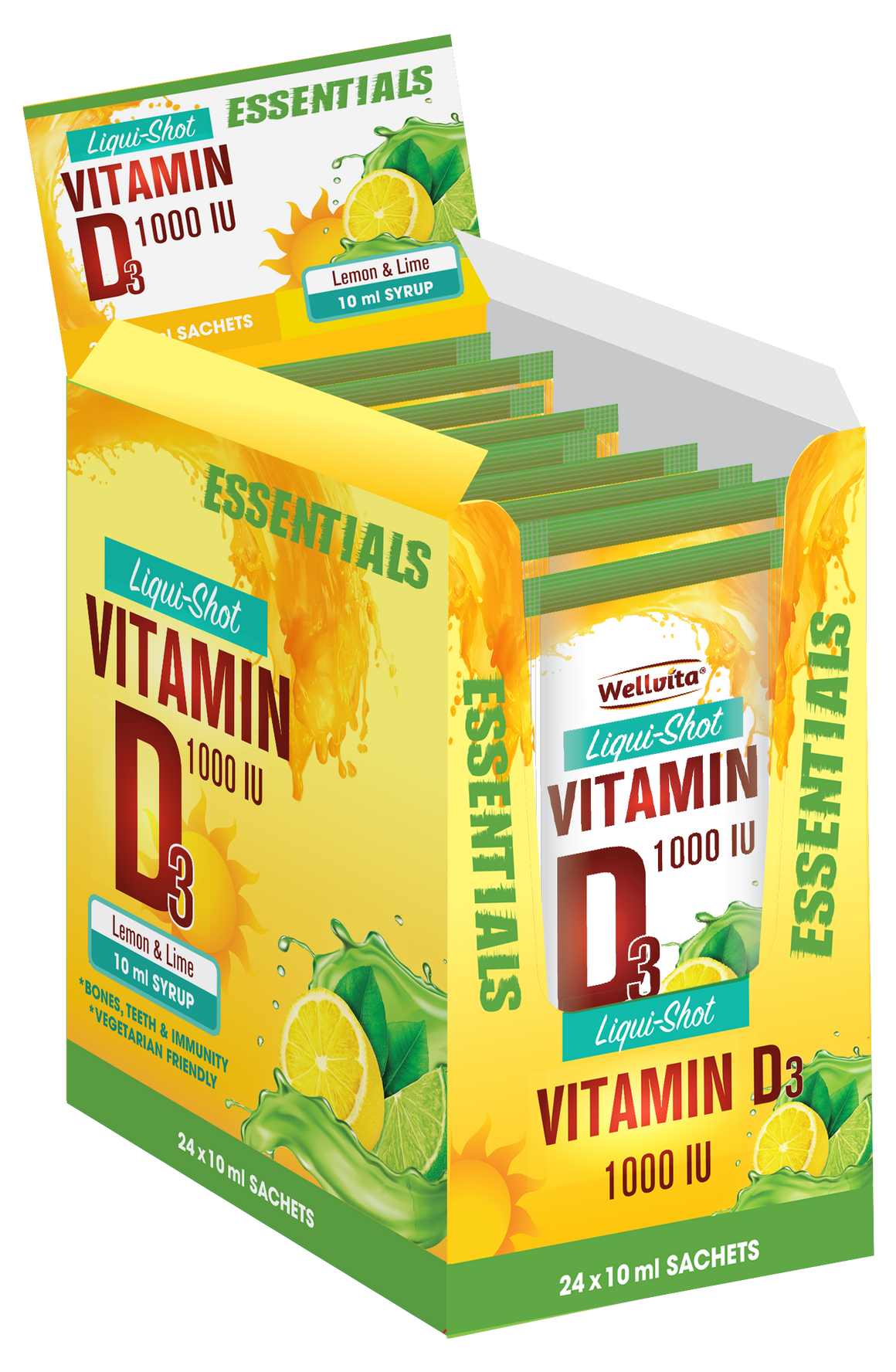 Wellvita Vitamin D3 Liqui-Shot 10ml (sachets)