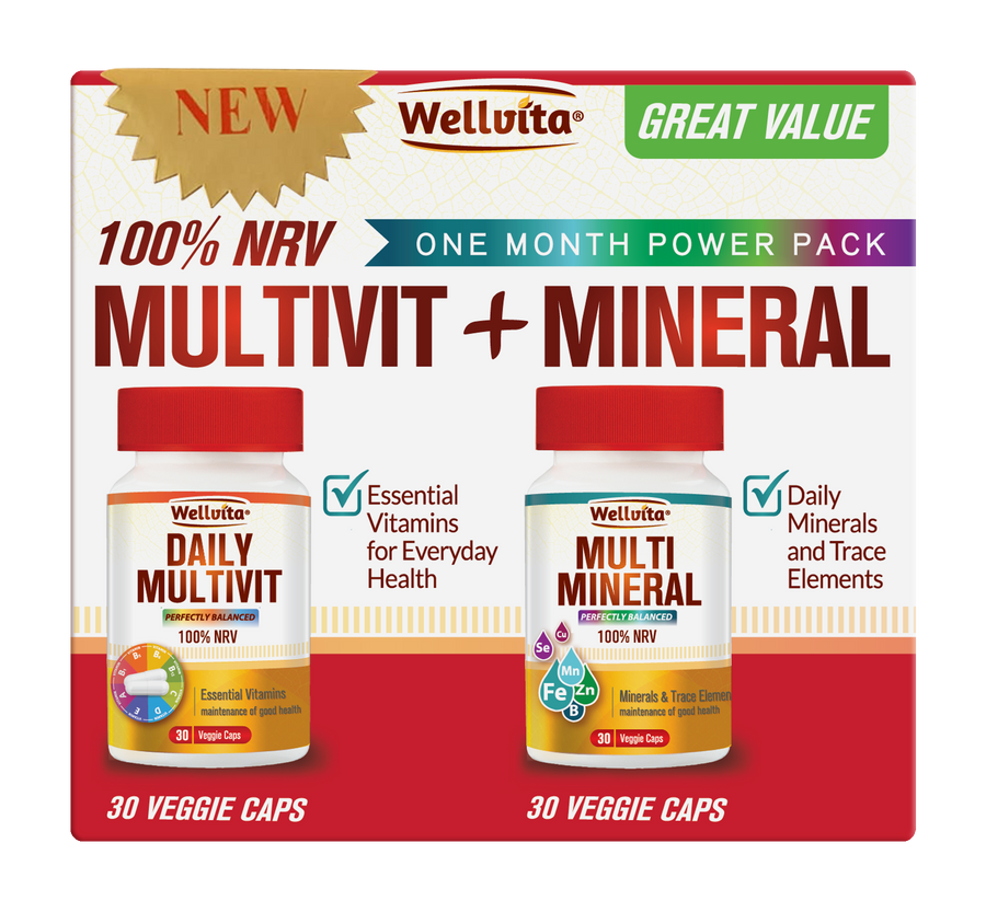 Wellvita 100% NRV Multivit+ Mineral Power Pack