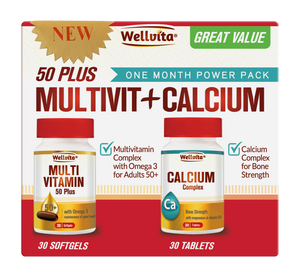 Wellvita 50 Plus Multivit+ Calcium Power Pack