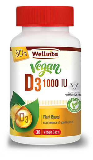 Wellvita Vegan Vitamin D3 1000IU